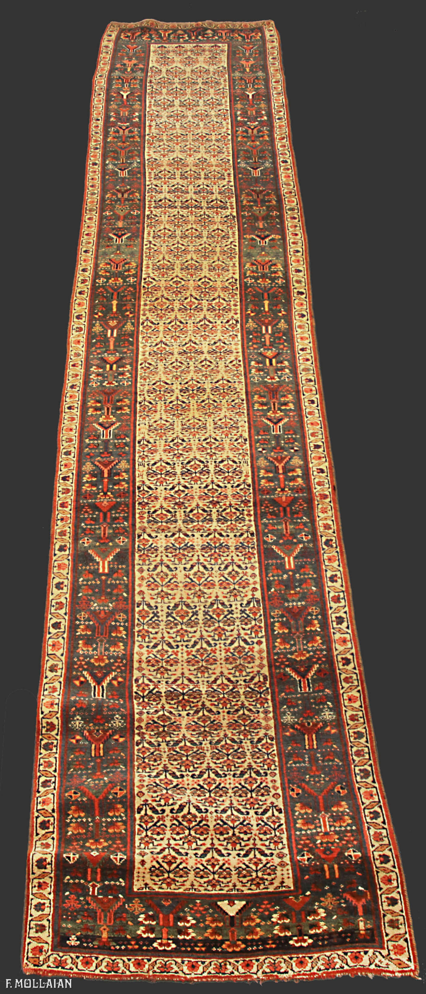 Antique Persian Bijar (Bidjar) Runner n°:26064388